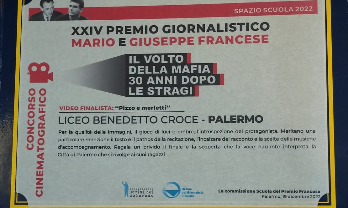 Cortometraggio Pizzo e merletti finalista rid